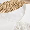 Scollo Morbido Delicato Pizzo di Cotone Decorazione Comodo da Indossare Applicazione per Collo per Vestito