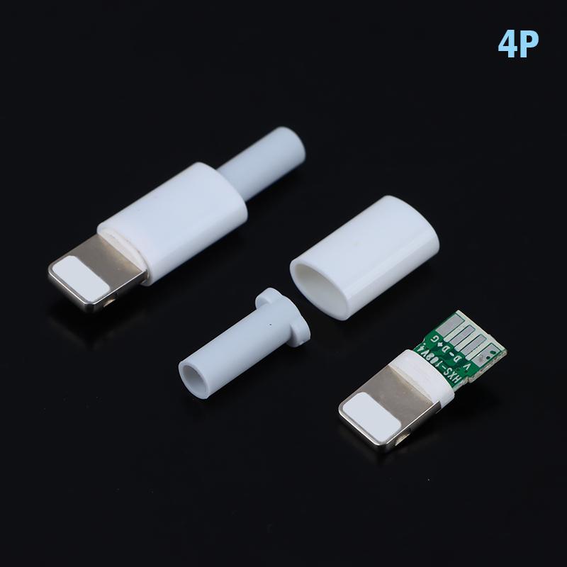 2Sets Lightning Dock USB Plug with Chip Board DIY Assembled Charging Cable Making Telephone Use