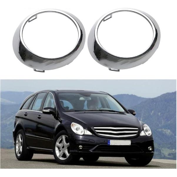 

1Pair Chrome Front Fog Light Cover Fog Lamp Bezel Trim Ring Compatible with Mercedes Benz W251 R320 2006 2007 2008 2009 2010 2518850374
