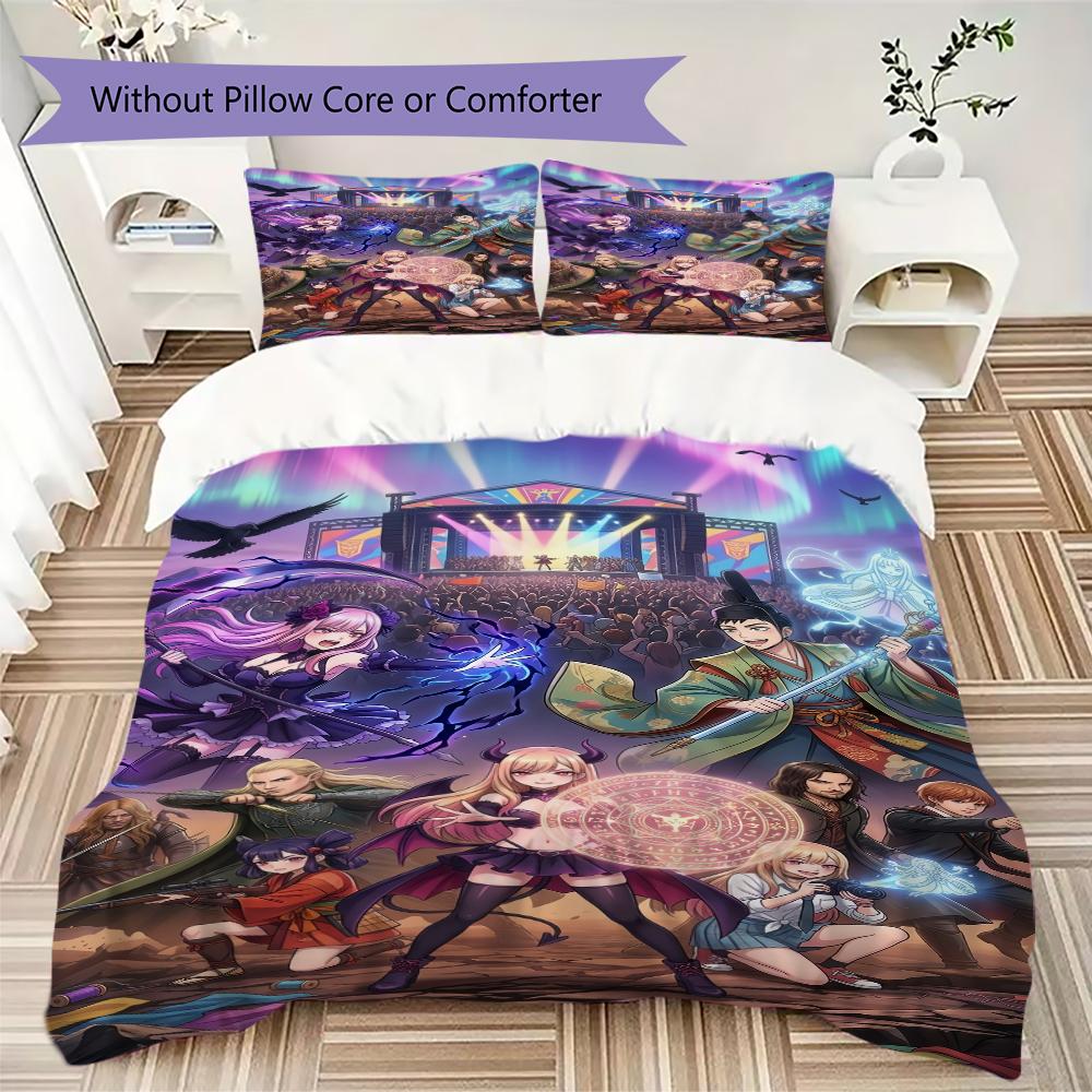 

Sweet and Spicy Girl Hai Meng Pattern Bedding,Quilt Set Quilt Cover Pillowcase Home Birthday Gift (1 * duvet cover + 2 * pillowcase, without core) 135x200cm