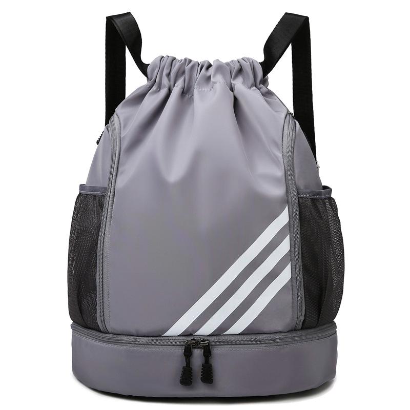 Men's Large Capacity Basketball & Swimming Drawstring Backpack - Portable Student Schoolbag with Logo Printing Option