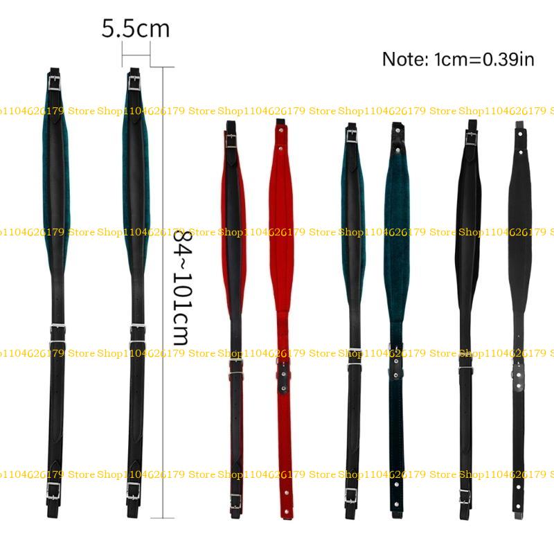 A1A2 Accordion Strap, Adjustable PU Leather Accordion Shoulder Strap Padded Accordion Harness Strap Belt for 16-120 Bass