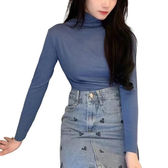 Top Intimo da Donna Accogliente Alta Elasticità Tessuto Morbido Top Intimo da Donna Blusa con Fondo T-Shirt Basic Top Intimo da Donna