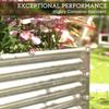 2pcs Tall 8x3x1.5ft Galvanized Raised Garden Bed Outdoor Steel Garden Bed for Vegetables Above Ground Garden Box for Flowers Me