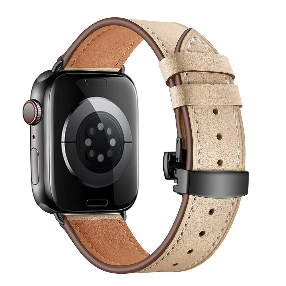 Genuine Leather Strap For Apple Watch Bands 46mm 45mm Ultra2 49mm 44mm 40 41 42mm Bracelet Correa iWatch Series 10 8 7 9 SE 6 5