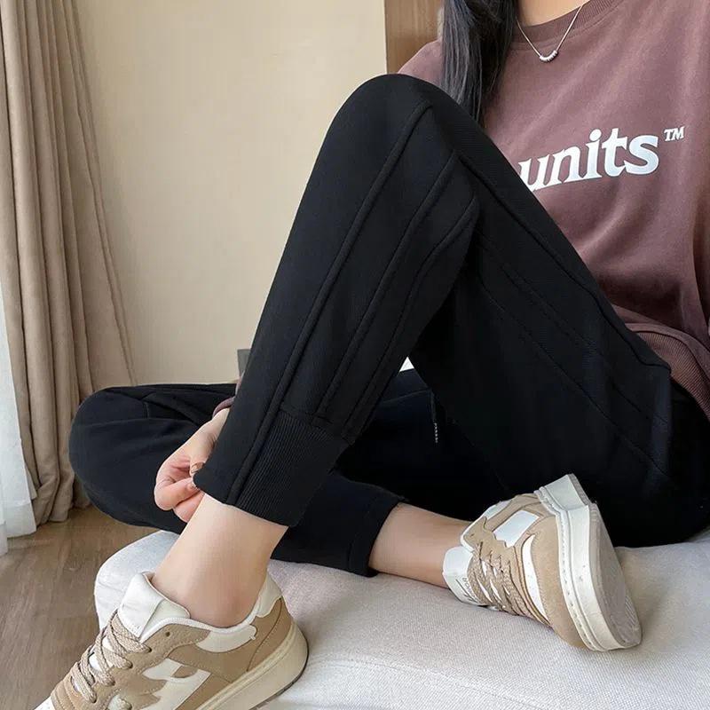 Autumn Winter Sweatpants Women High Waist Loose Harun Trousers Radish Casual Straight Pants Female