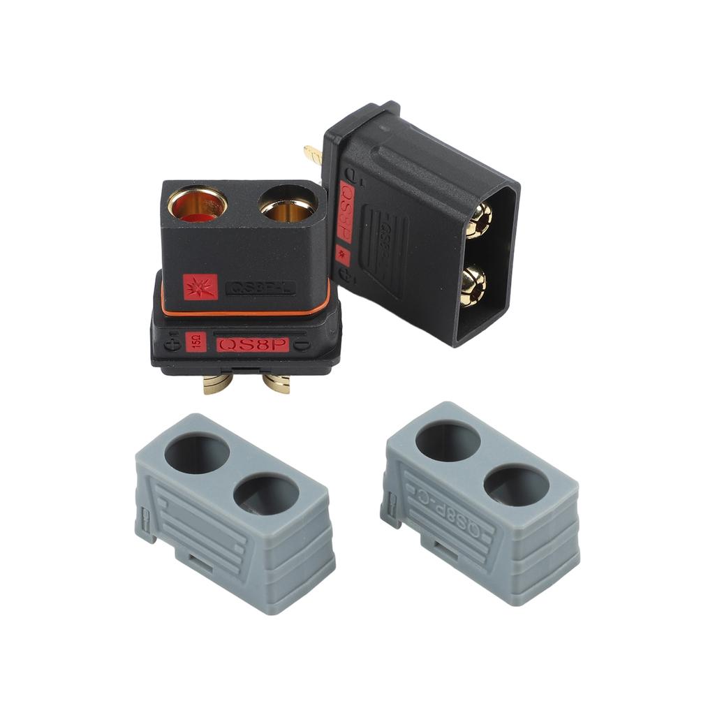 Connector For Outdoor Power Supplies Gold-plated Contact 500V QS8P-L Connector 8 12AWG Compatible PA Nylon Shell