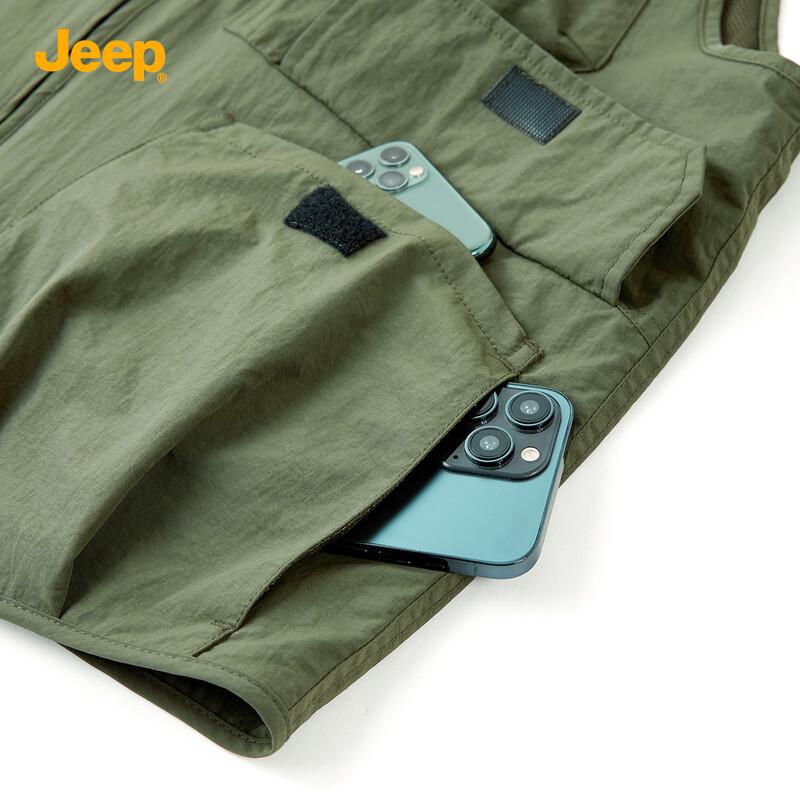 JEEP Men's Multi-Pocket Outdoor Fishing Vest