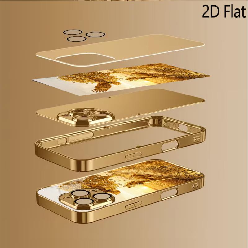 horse print Patterned tempered glass design for iPhone16 17 Pro Max 15 14 13 12 11 ProMax Phone Case Camera Cover Shockproof H