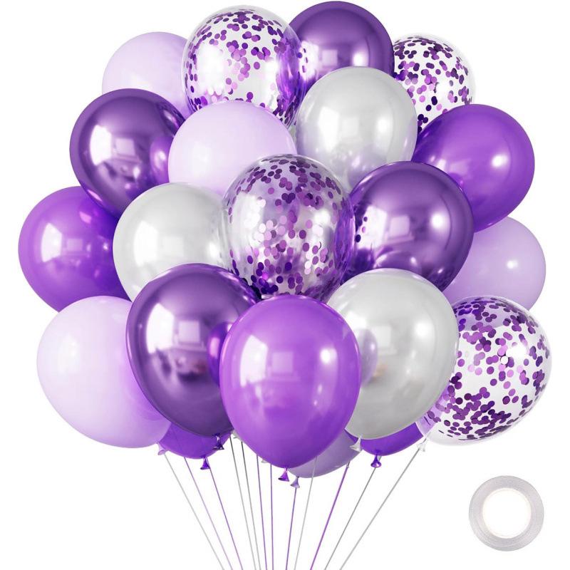 Metal Sequin Balloon Set - 30 Colorful Holiday Party Decorations
