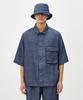 ERRORS EXCEPTED Sh315Bl Linen Overshirt (Indigo Blue)