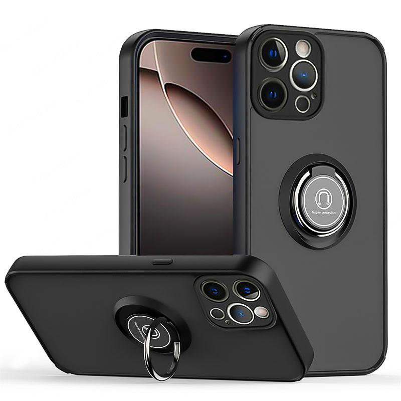 Matte magnetische Ring-Handyhüllen für iPhone 16 13 12 11 Pro Max Mini 16E Stoßfeste Hülle für iPhone 15 14 Pro Max 16 Plus Hülle
