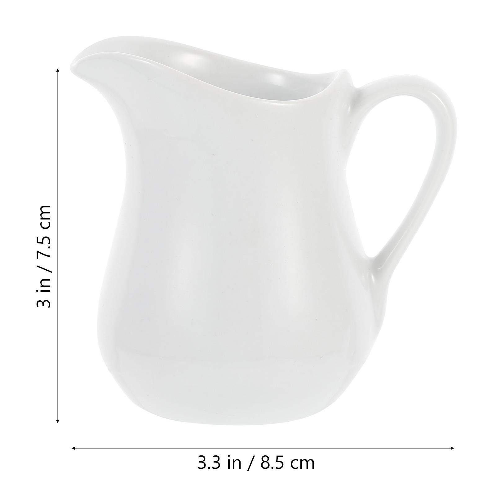 

1Pcs Delicate Milk Cup Ceramic Coffee Container V-Shaped Mouth Creative Design Suitable for Coffee Milk Pudding Sauces Food