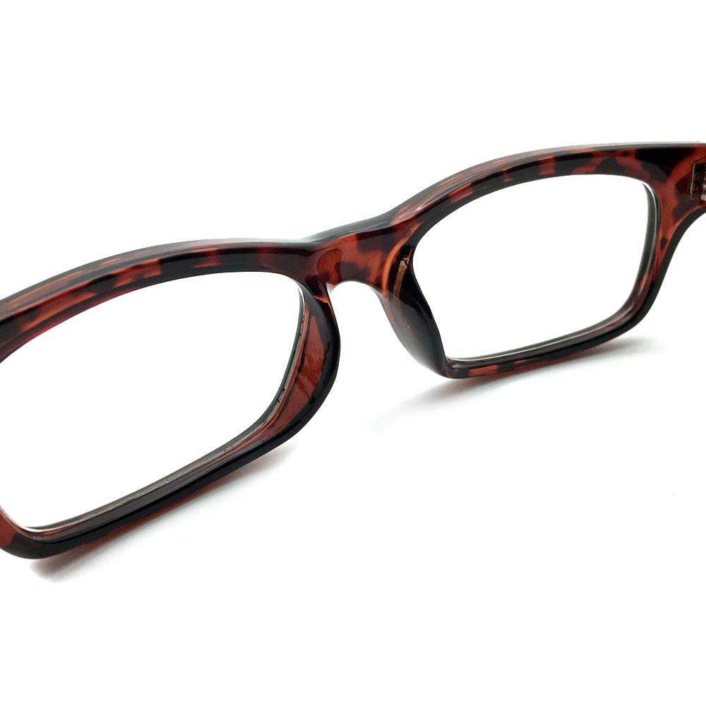 Reinforced Square Sunglasses Square Tortoiseshell x Clear [SPEED ADDICT] (Reinforced Sunglasses)