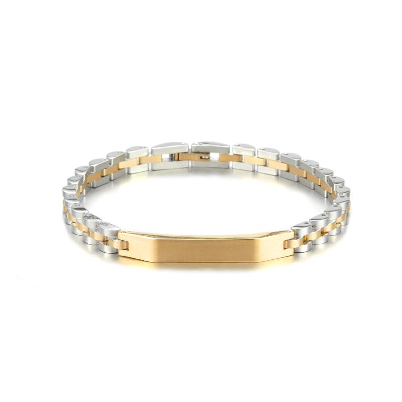 European and American fashion chain, trapezoidal curved strap bracelet, adjustable for women, titanium steel bracelet, bracelet does not fade