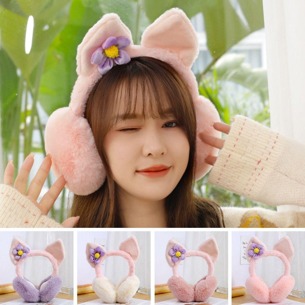 Buy Adjustable Ear Warmers Foldable Ear Protection Solid Color Earflaps