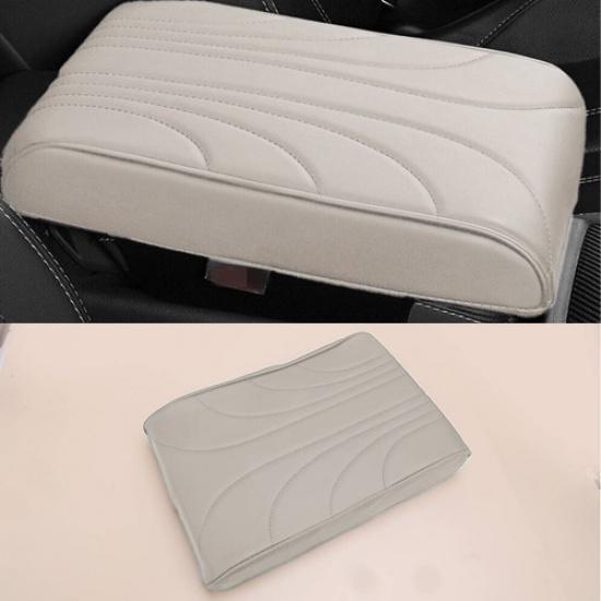 Universal Car Armrest Cover Arm Rest Cushion Center Console Pad Protector Beige