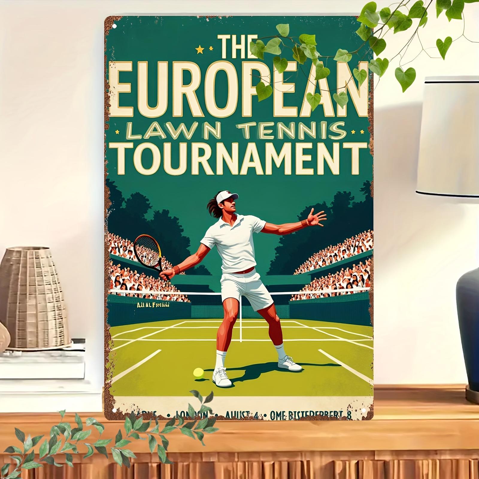 Винтажная металлическая жестяная табличка Теннис Ретро Настенный Декор 20x30cm