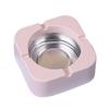 Portable Creative Tinplate Square Ashtray Holder Cigarette Ash Storage Box Case