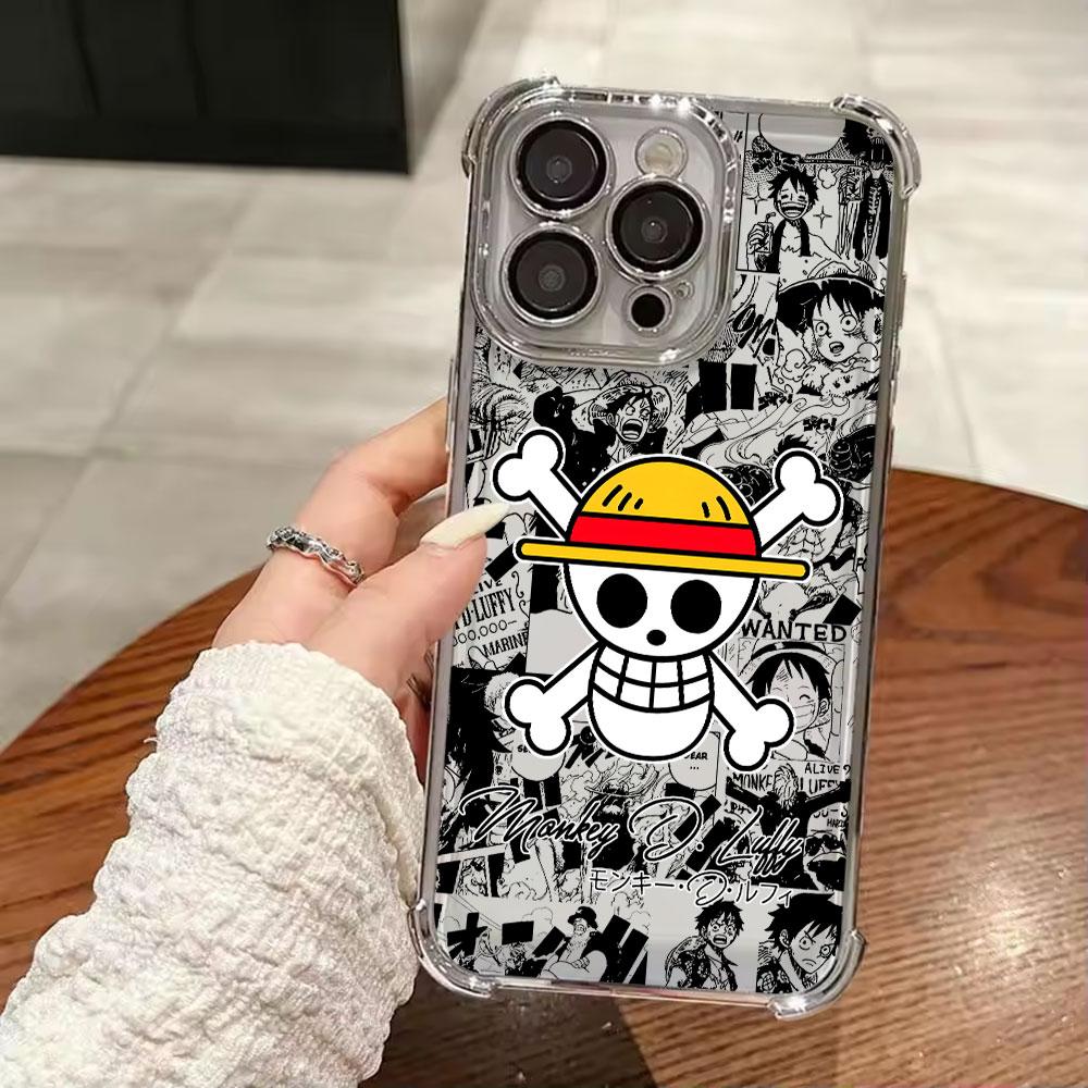 Anime Logo One Pieces Luffy Funda For iPhone 17 Pro 16 15 14 13 12 11 Pro Max Case 17 Plus 17E 16E 17Air Protection Phone Cover