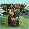 Whimsical Solar Resin Squirrel And Duck Yard Ornament Perfect For Gifts And Decorations