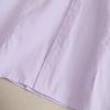 Women's Plus Size V-Neck Purple & White Striped Short-Sleeve Shirt - Slimming, Professional, Formal, Extra Large, Spring/Summer