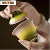 155ml Gradient Color Thin Tire Gaiwan Retro Tea Tureen Tea Bowl With Lid Kit Tea Making Cover Bowl Kung Fu Tea Set Decoration