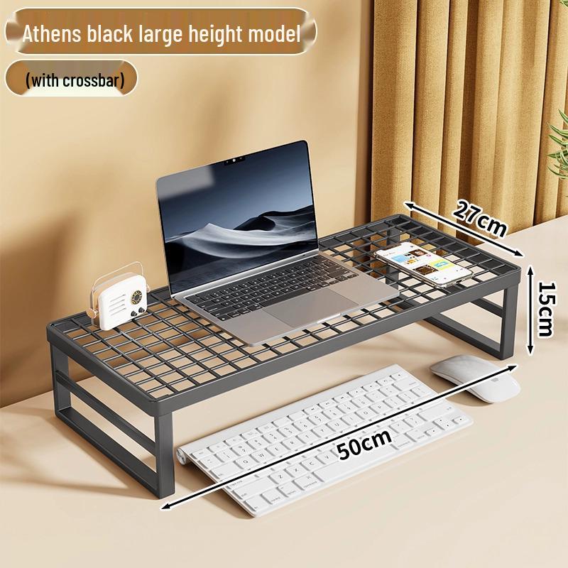 Cooled Laptop & Monitor Stand: Ergonomic Desk Riser with Suspended Bracket for Home Office