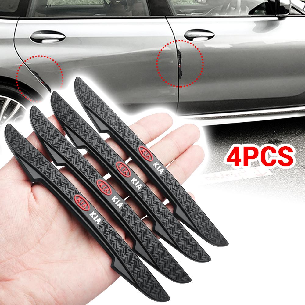 ZBAX1 4pcs Car Door Edge Protector Stickers Anti Collision Strips For Kia Rio Picanto Sportage Niro Morning Ceed ProCeed Optima Seltos