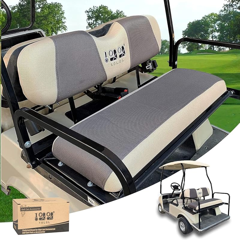 10L0L Universal Golf Cart Rear Seat Cover Dress UP Older Golf Cart Durable Breathable Material Fit Like a Glove for Yamaha EZGO and Club Car, Easy to