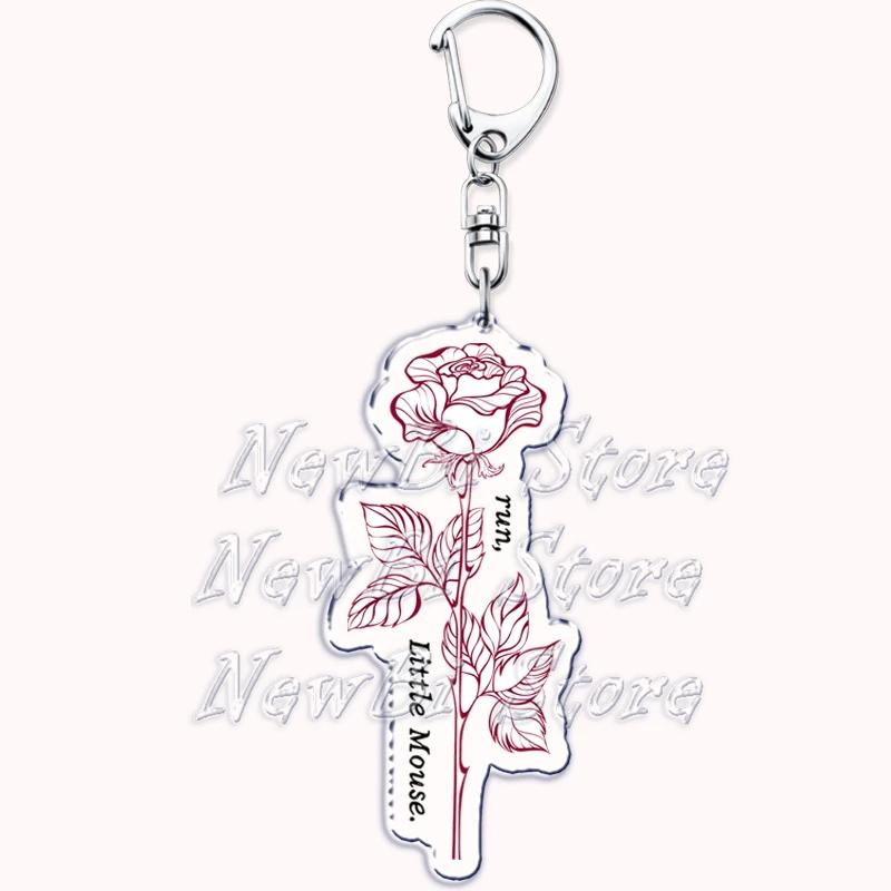 Romantic Pink Rose Flower Keychains Sunflower Red Love Keyring for Accessories Bag Key Chain Ring Jewelry Lovers Friends Gift