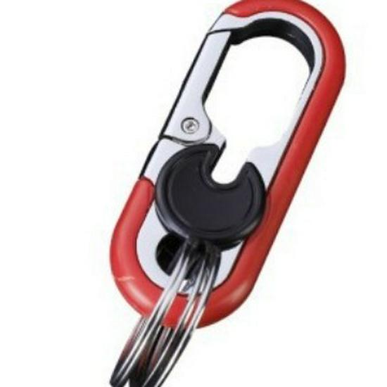 Omeida Unisex Alloy Car Keychain with Double Ring and Waist Hanging Feature – Personalized Keyring Pendant Gift