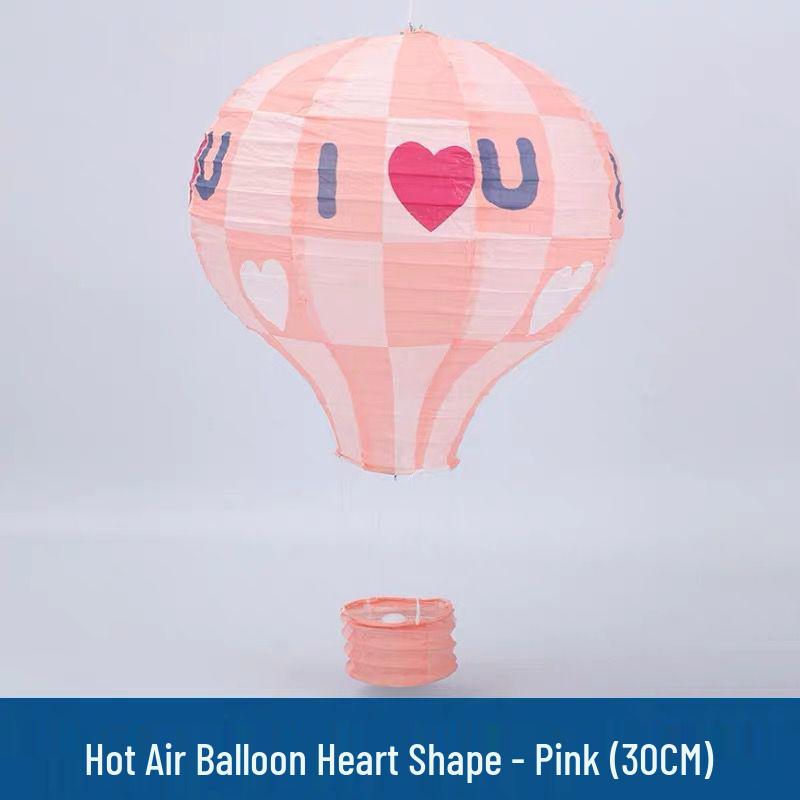 Back-to-School, Mid-Autumn Festival, National Day Hanging Hot Air Balloon Paper Lantern for Ceiling Decoration