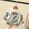 2022 Autumn and Winter Children Mink Pullover One-Piece Sweater Fashionable Top