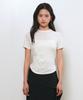 GENERALIDEA Acetate Twist Short Sleeve T-Shirt [White] / Gf2Lts520