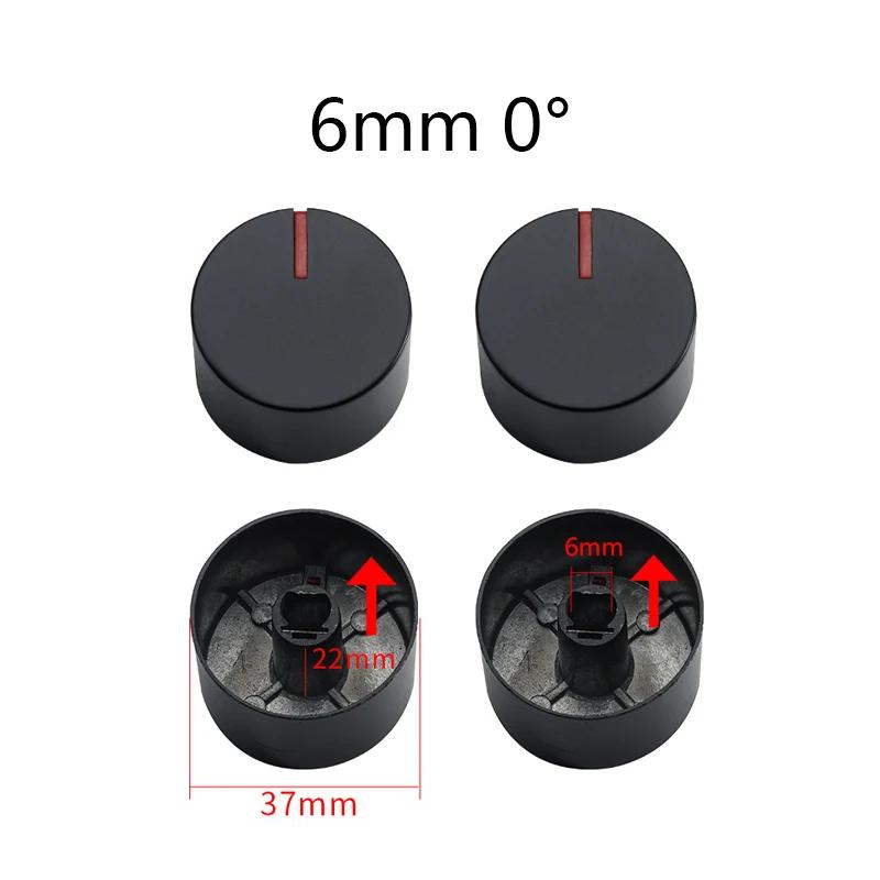 2 Stück 6MM 8MM Gasherdknöpfe Kochfeld Backofen Regelschalter Gaskocher Zubehör Baugruppe Schwarzer Knopf