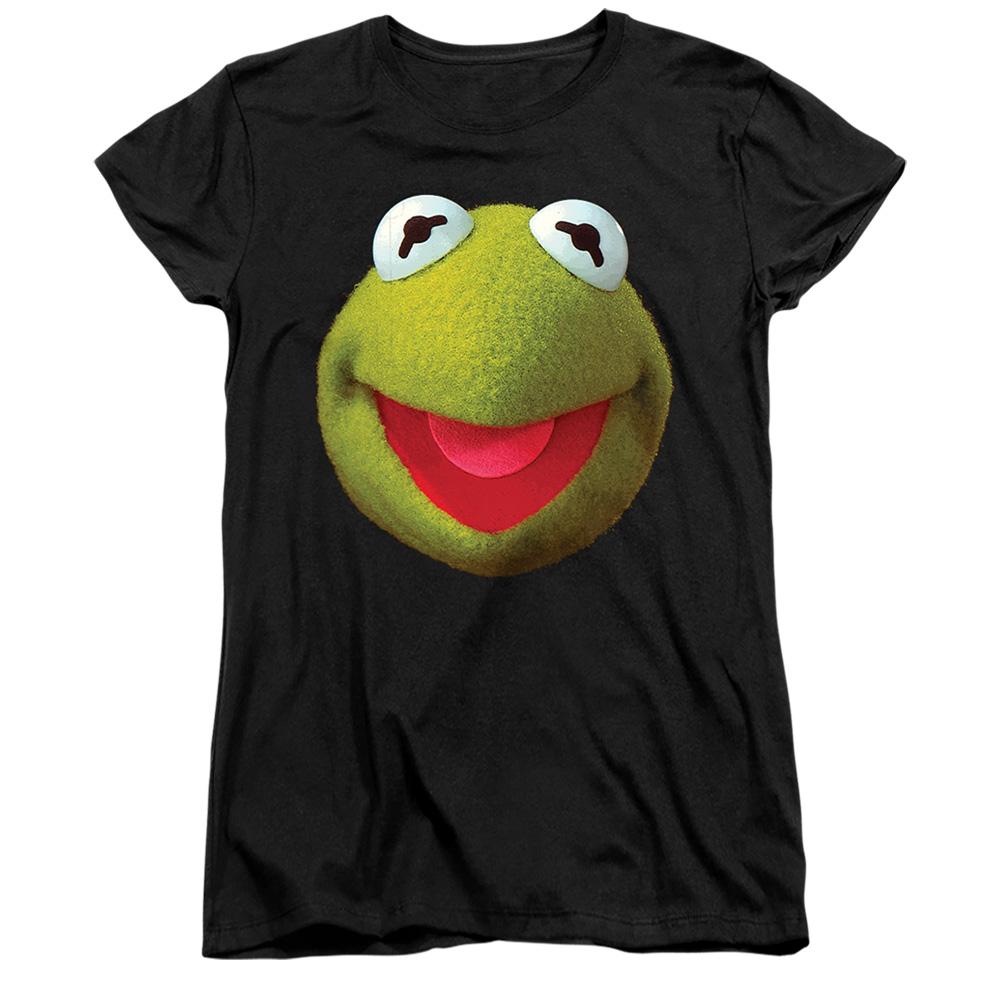 The Muppets Womens/Ladies Kermit Face Ringspun Cotton Fitted T-Shirt