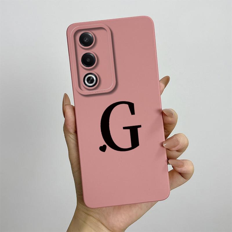 For Oppo A80 5G Case OppoA80 CPH2639 Cover Cute Letters Square Silicone Phone Case For Oppo A3 Pro 5G A3Pro CPH2665 Soft Fundas