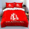 Red Champions Trophy Bedding Set Bedding Duvet Cover Set Duvet Cover Pillowcases Home Decor (1 * Duvet Cover 2 * Pillowcases, Without Duvet Insert)