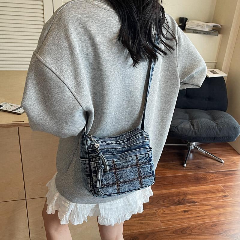 Shoulder Bag Women's Crossbody Bag Denim Small Square Bag