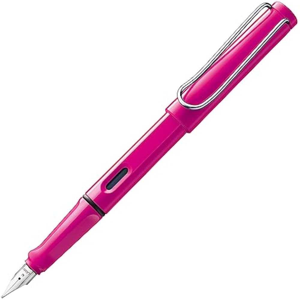 LAMY (Lamy) Safari Pink Fountain Pen - Ergonomic Grip and Polished Steel Tip Size F - Perfect for...