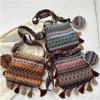 Woven Bag Ethnic Style Crossbody Bags Tassel Bohemian Shoulder Bag Fringe Shoulder Bag  Outdoor