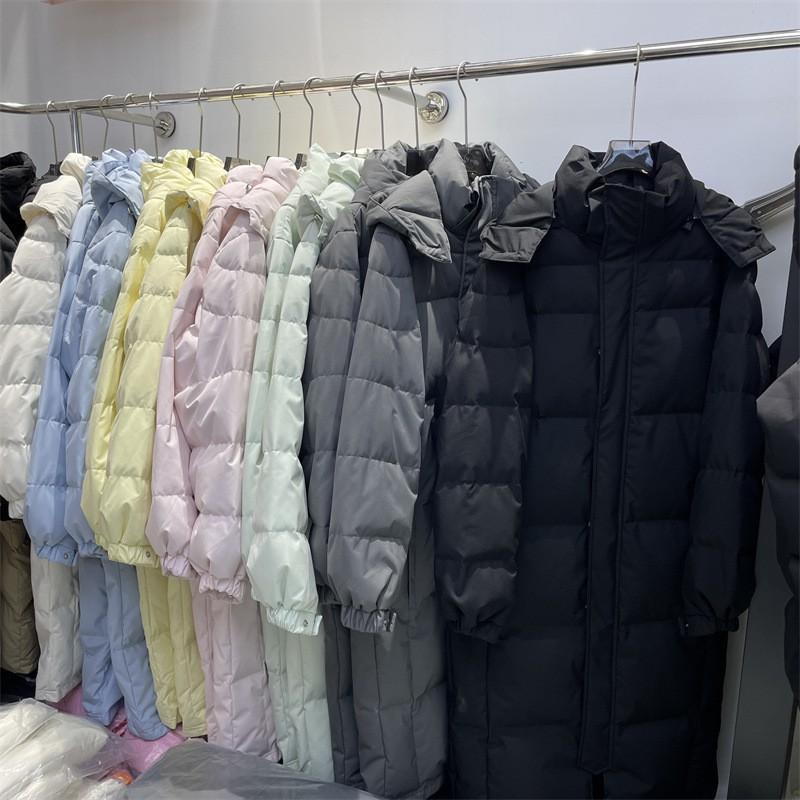 Womens Long Puffer Coat Over Knee Thick Warm Duck Down Jacket Loose Fit Winter 2025