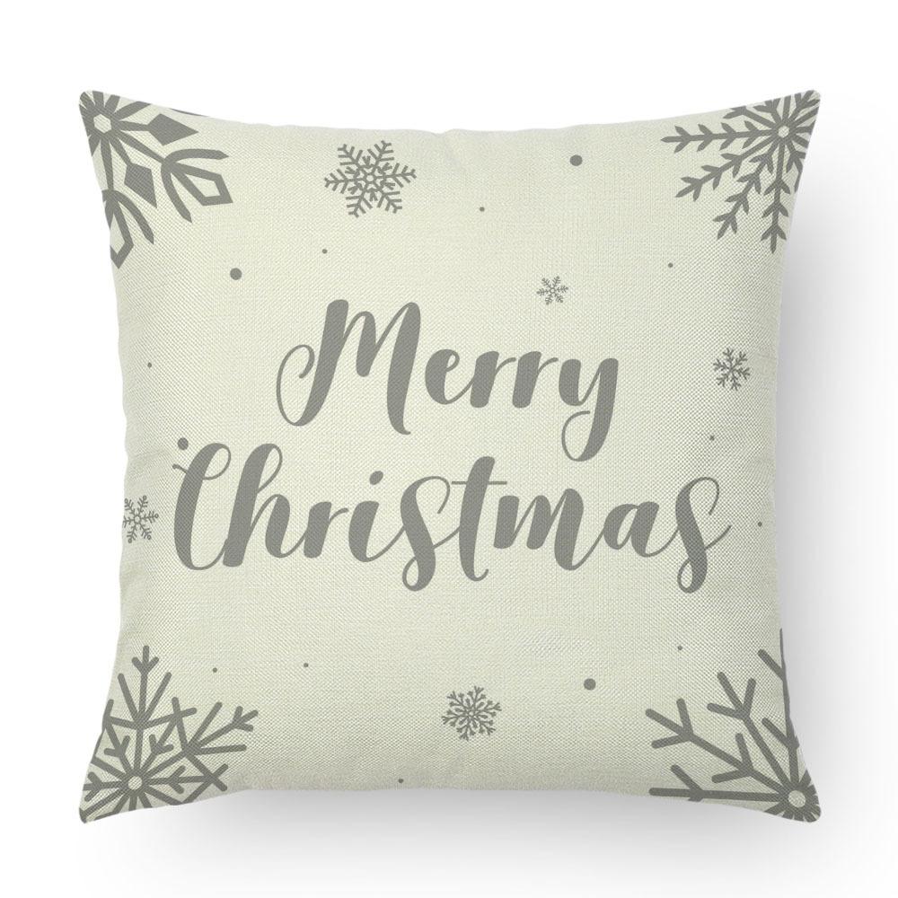 Christmas Imitation Linen Pillow Case Home Decoration Pillow Four-piece Set Sofa Cushion Cover Bedroom Pillow