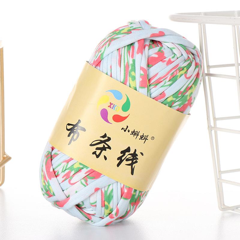 Needlework Knitting Crochet Yarn Printed Fabric Strips Line Colorful Segment Dyed Fabric Strips Line Handmade Diy Knitting Yarn Ball