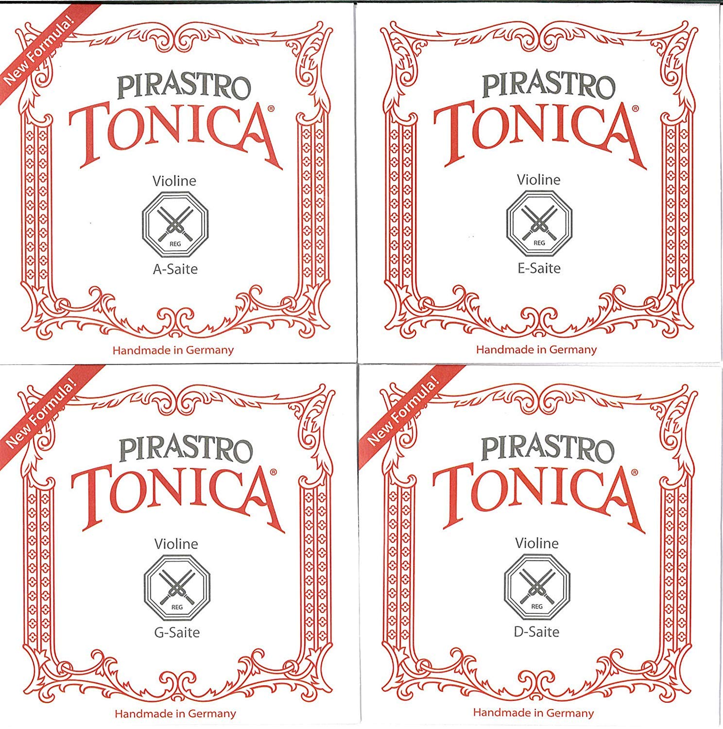 

Violin strings PIRASTRO TONICA size 4 string set loop 4/4 (E string #3128 Silvery)