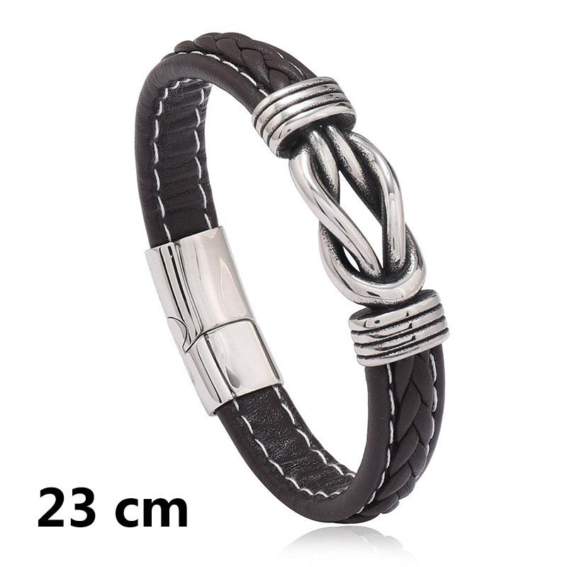 New Genuine Leather Woven Bracelet for Men Infinity Charm Wrap Bracelets Male Hand Jewelry Boho Braided Leather Bracelet Homme