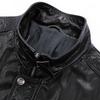 FAPAI Men's Nubuck Leather Stand Collar Jacket