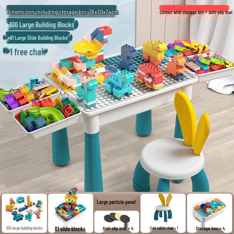 Children's Building Block Table: Educational Ball Track Puzzle Toy for Ages 3-6