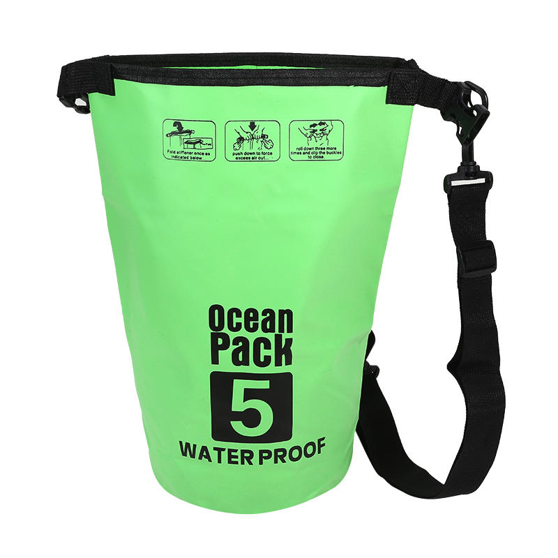 5L Heavey-Duty PVC Waterproof Dry Bag Sack Outdoor Floating Bucket Bag for Kayaking/Boating Fishing Rafting Swimming